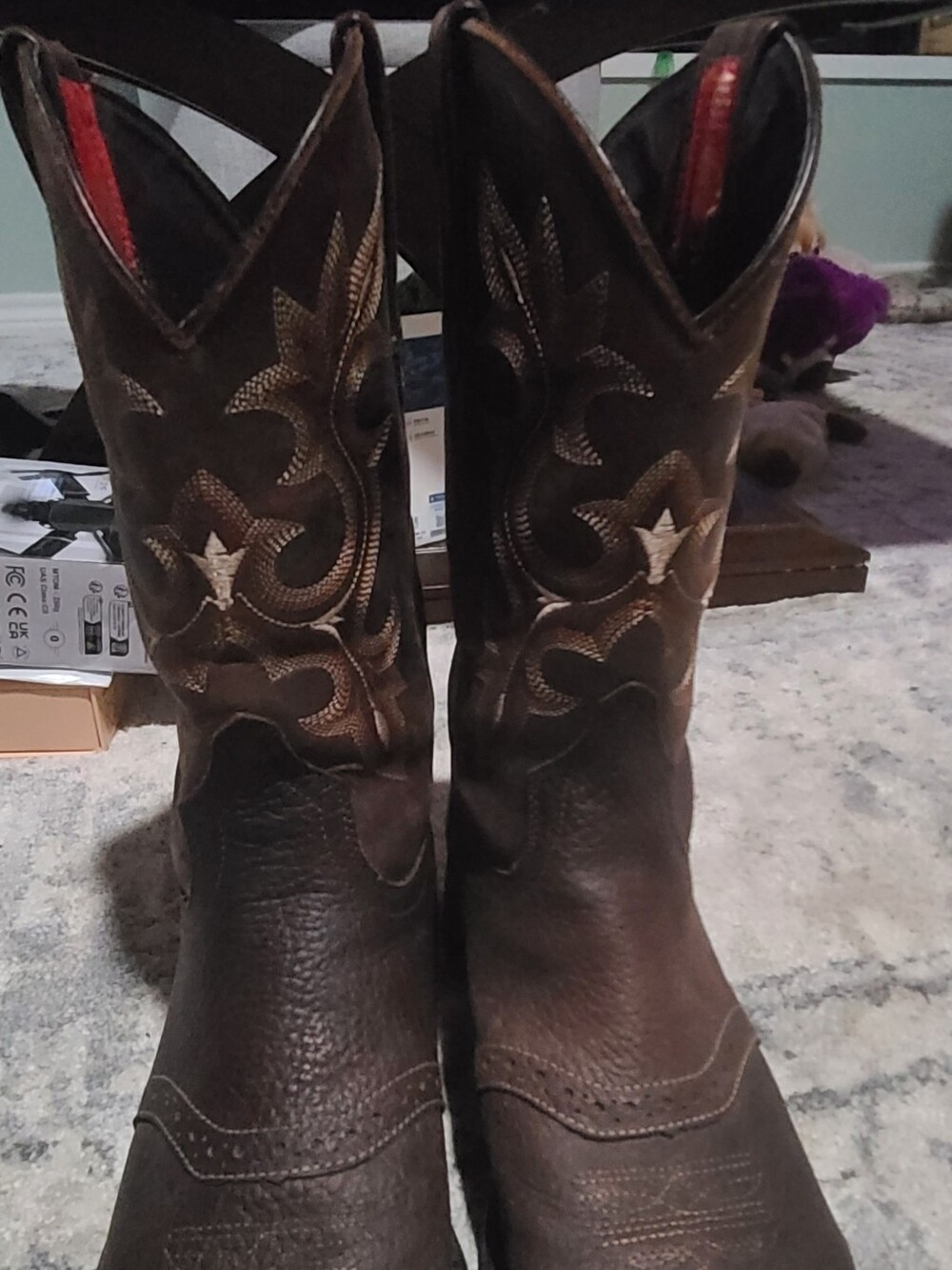 Mens Brown Western Cowboy Boots - Classic Embroidered Style